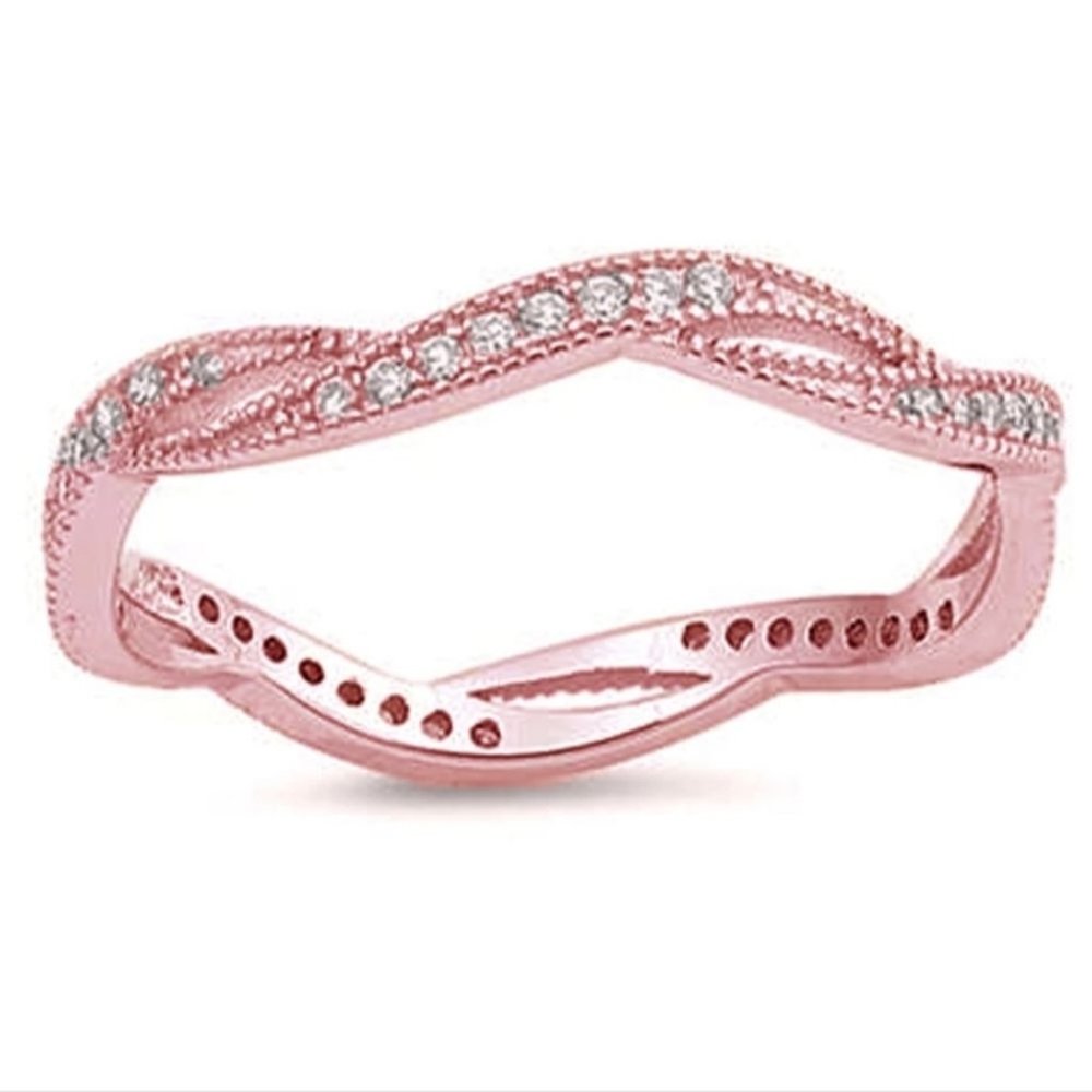 Pave Cubic Zirconia Infinity Ring